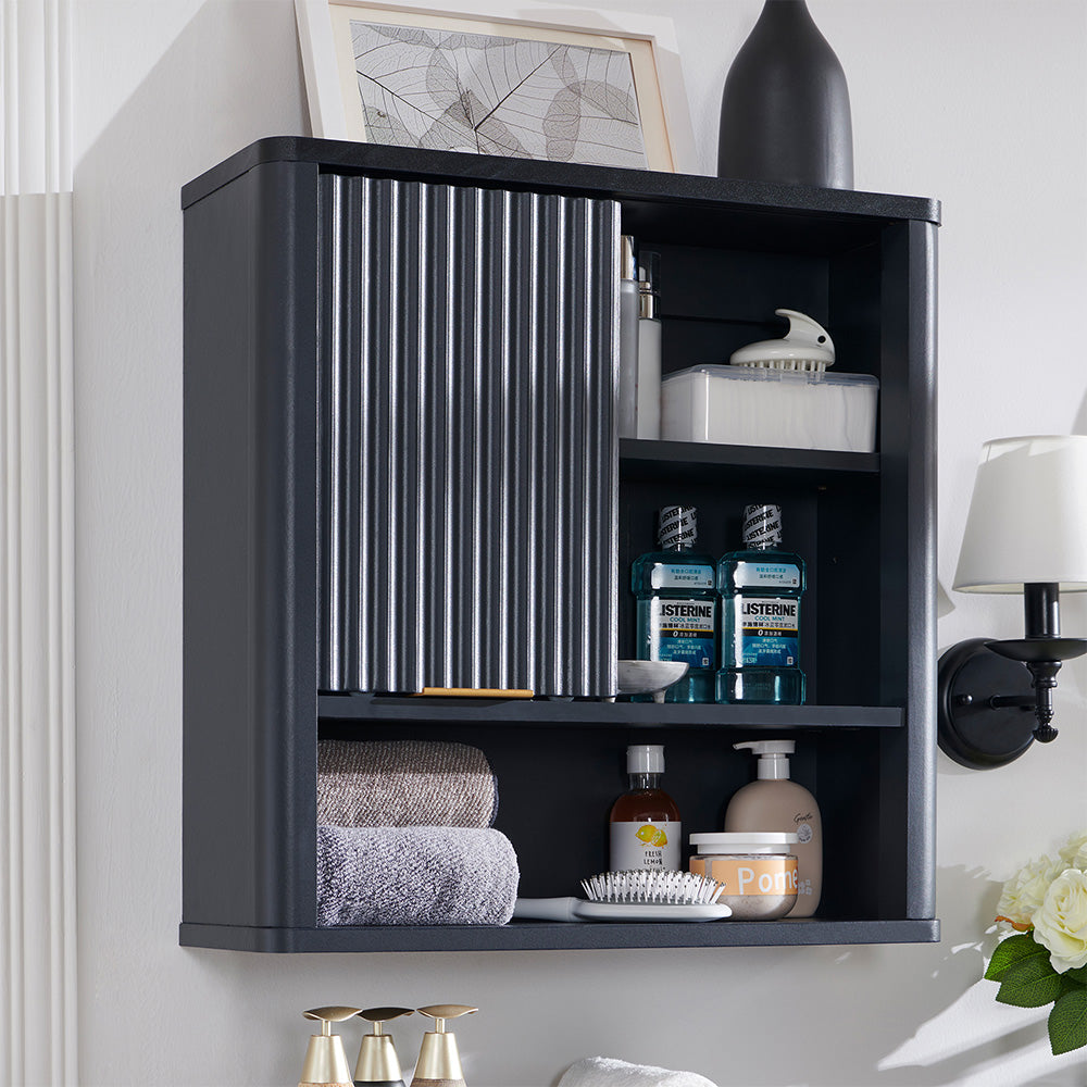 OKD Fluted Bathroom Wall Cabinet